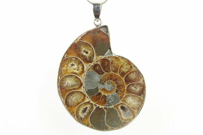 Fossil Ammonite Pendant - Million Years Old #288019